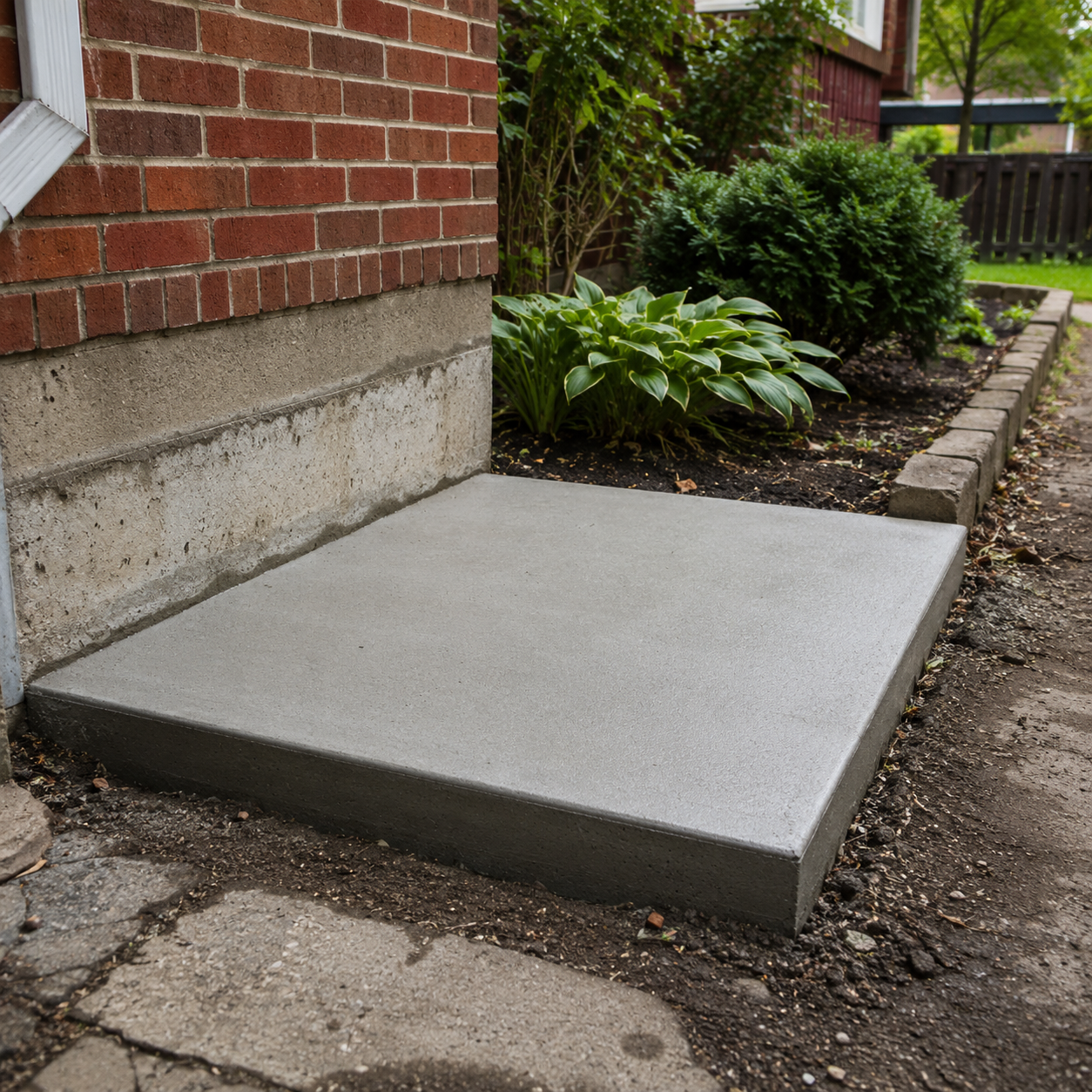 Small concrete slab and pad repair for a Toronto residential property