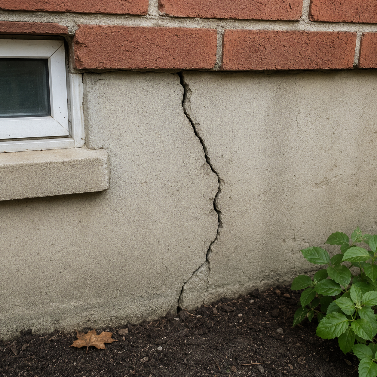 Visible foundation cracks and gaps on a Toronto home