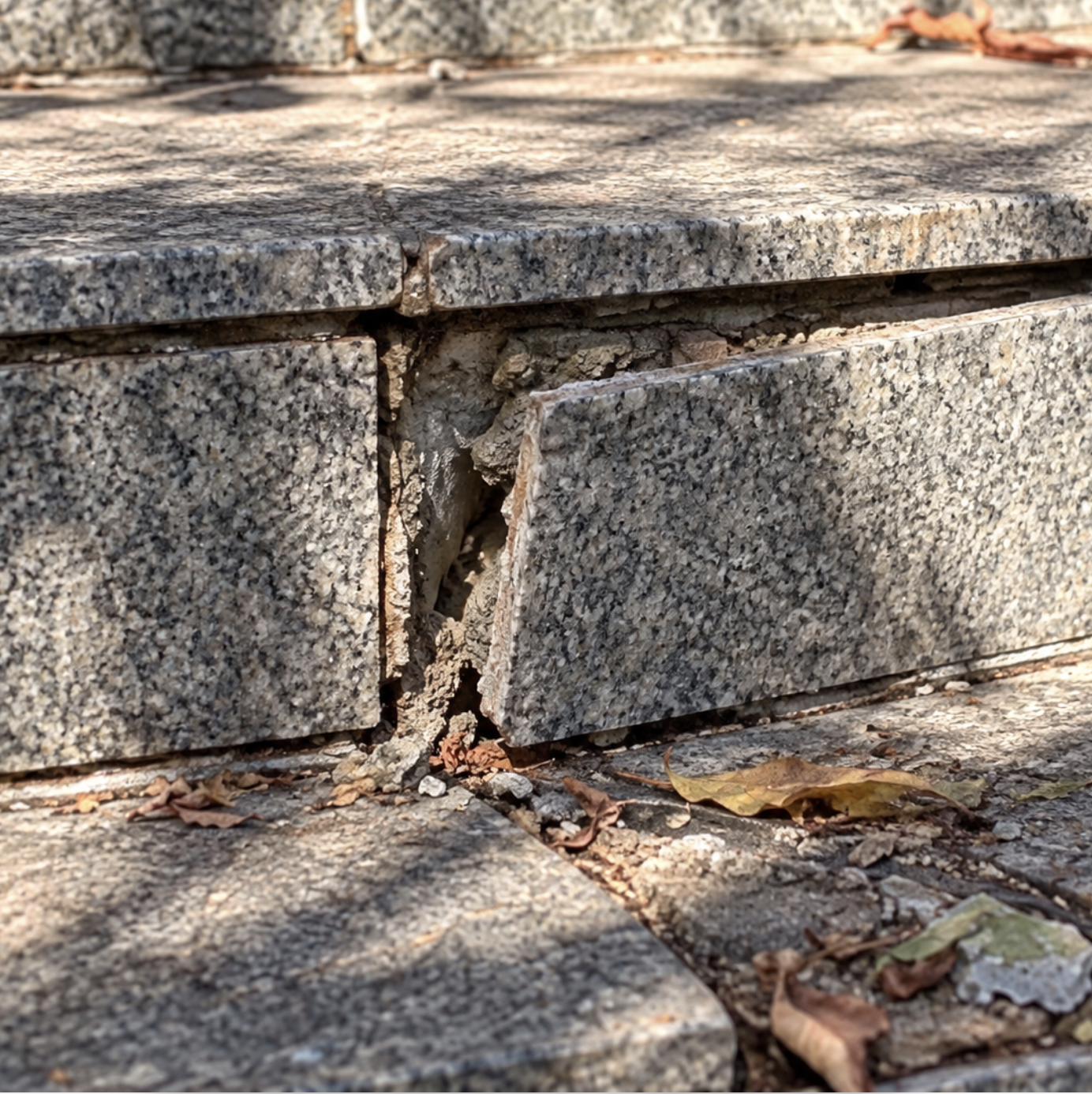 loose stone steps