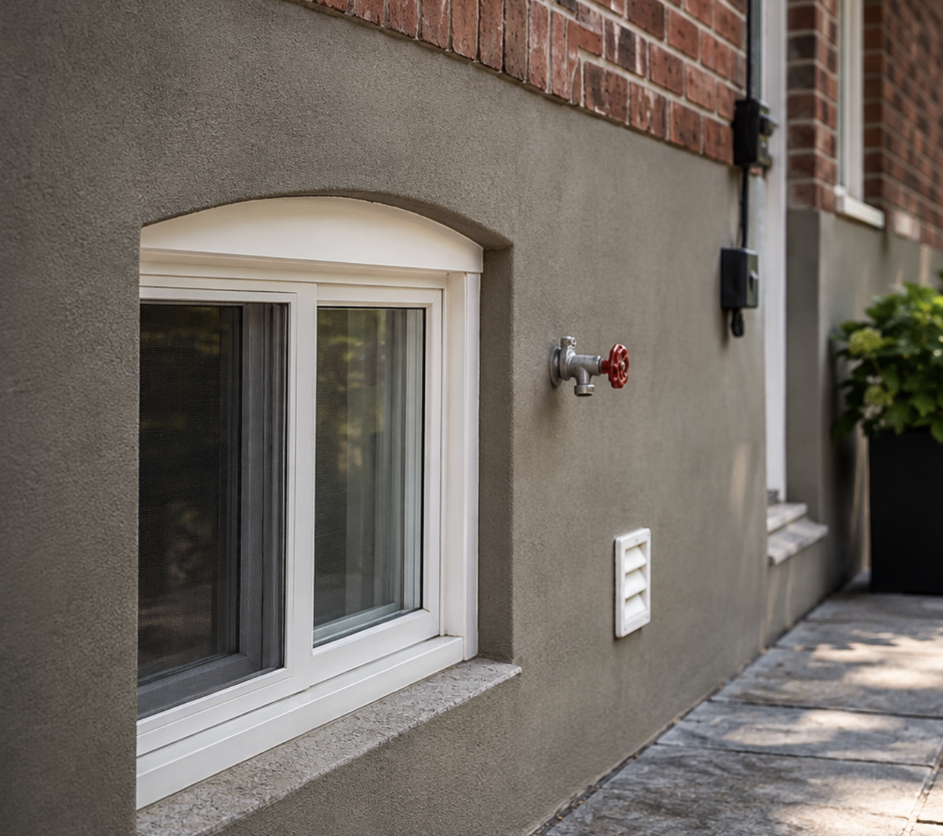 parging on a leaside home